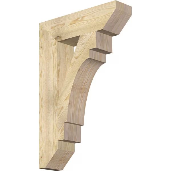Merced Slat Rough Sawn Bracket, Douglas Fir, 6